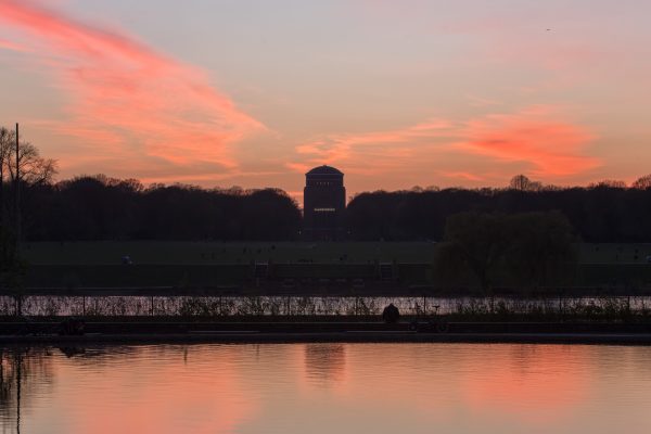 Sonnenuntergang am Hamburger Stadtpark